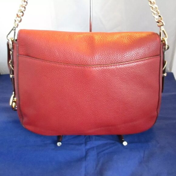 Michael Kors Bedford Legacy Leather Flap Shoulder Bag $298 Brandy #3168 - Picture 12 of 13